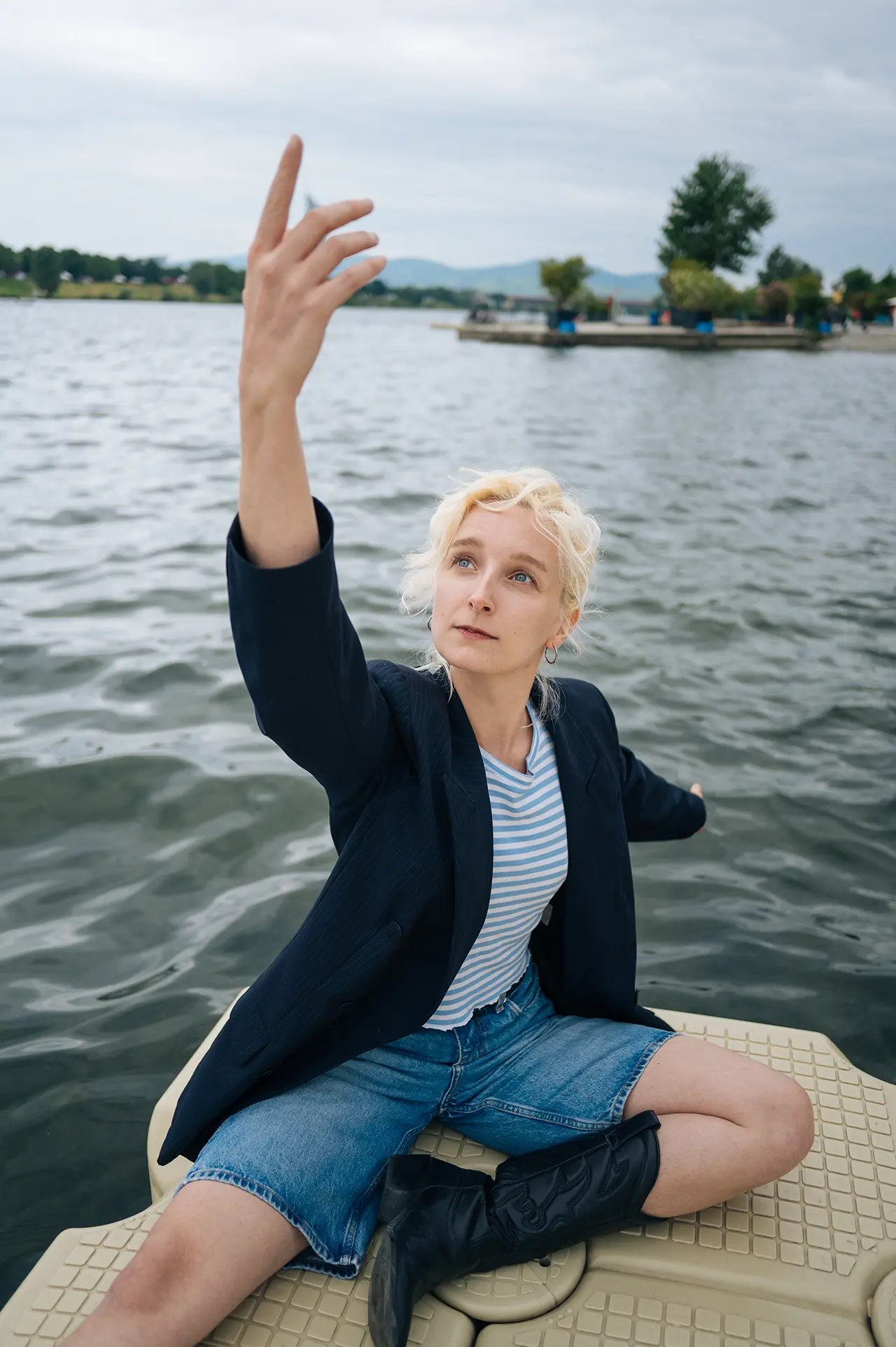 Outdoor-Fotoshooting in der Nachbarschaft
